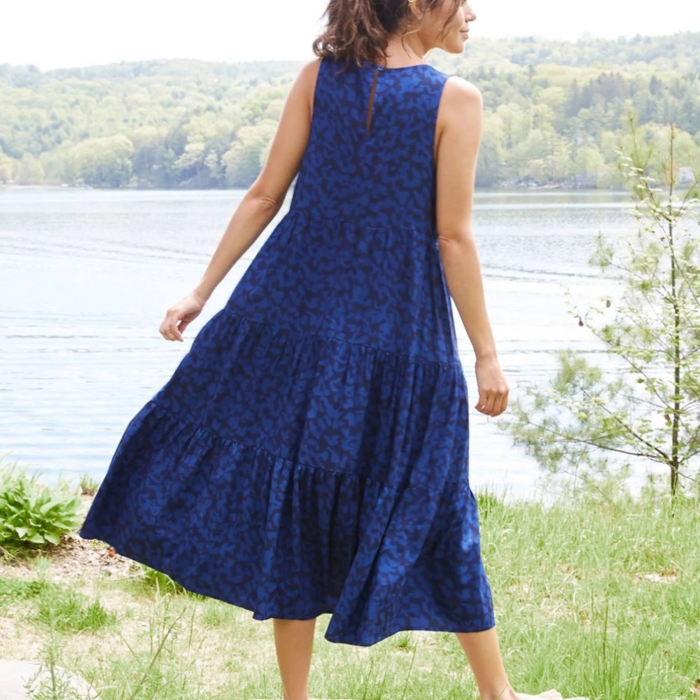 A New Day Blue Leopard Dress - Picture 3 of 4